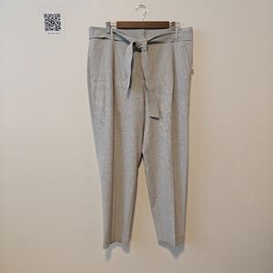 Reitmans Light Gray Women's Dress Pants with Tie Belt